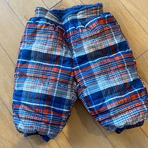 Patagonia reversible fleece nylon snow pants, size 3 months